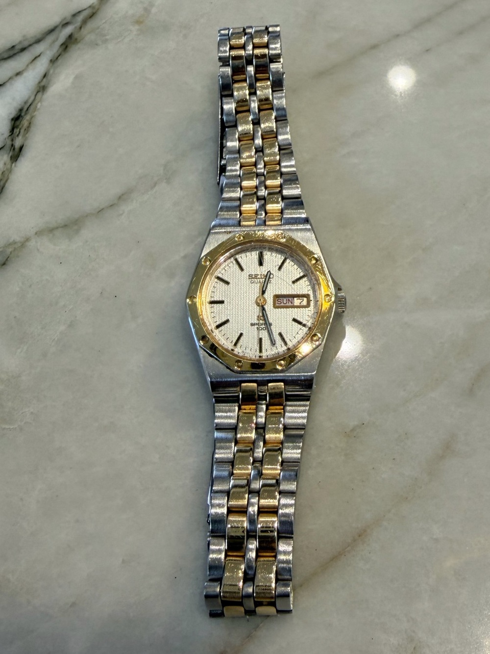 Vintage Seiko  Two - Tone 1983 Seiko Silverwave  “Royal Oak”